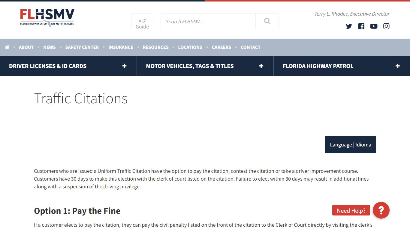 Traffic Citations - Florida Highway Safety and Motor Vehicles